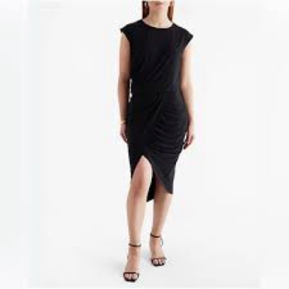 Express Black Asymmetrical Women's Dress